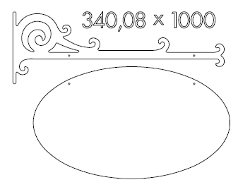 Galgeskilte med tekster og logo i folie og gravering