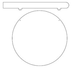 Galgeskilte med tekster og logo i folie og gravering