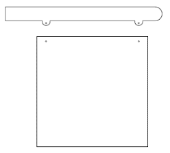 Galgeskilte med tekster og logo i folie og gravering