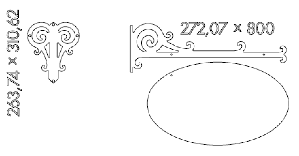 Galgeskilte med tekster og logo i folie og gravering