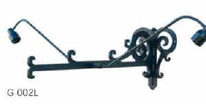 Galge 002L med direkte belysning - Galgeskilte med tekster og logo i folie og gravering