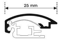 Easy-clip Profileksempel 25 mm