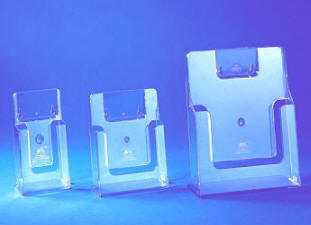 Acryl brochureholdere til bord eller v�g