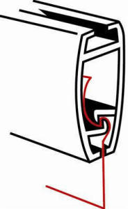 Mini-Hanger God til oph�ng af stofbannere. Klikker sammen og l�ser banneret. Rille i top, hvilket giver fleksibel placering af �je. �jer og endepropper som tilbeh�r. 