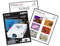 Forlang vort aktuelle katalog på Interactive ProLux reklame fremsendt