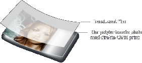 Spejlvendt print (Mirror print) p� bagside med translucent film 