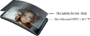 Print p� KLAR FILM monteret p� polycarbonat plade