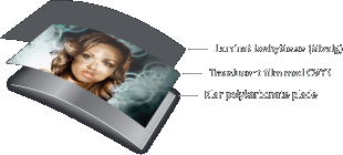Print p� TRANSLUCENT FILM monteret p� polycarbonat plade