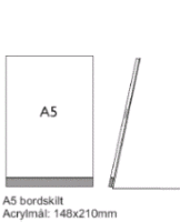 Zi-Light A5 bordskilt