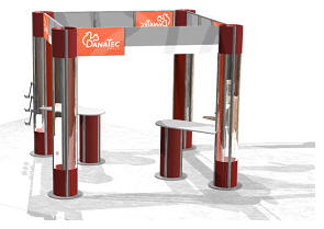 �ben stand med et standareal p� 6x9 meter.