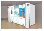 V�gstand med et standareal p� 3 x 5 meter, i en h�jde p� 205 cm..