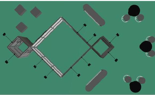 Messe- og udstillingssystemer: Case: 60 m2 Åben stand, standmål; 6 x 10 m., med en højde på 245 eller 305 cm..