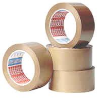 Tesa PVC Brun - eller som TAPE til pakkebrug med logo eller budskab påtrykt.
