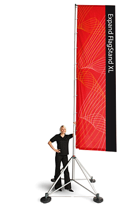 FlagStand XL - Ekstra lang og robust flagkonstruktion for udend�rs brug.