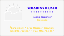 Her har vi trykt et visitkort med bl� trykfarve, hvorefter der er pr�get tekst med guldfolie og en sol i blindpr�g. 