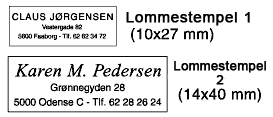 Selvfarvende lommestempler fra kr. 99,00 inkl. moms 