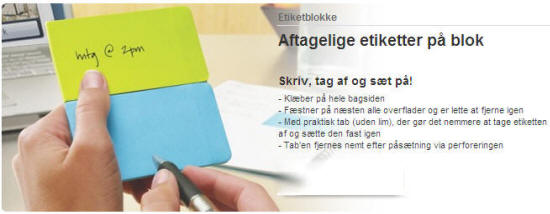 Avery etiketblokke