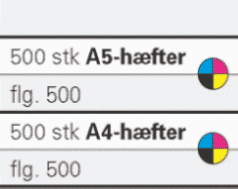 Offsettrykte h�fter/magasiner m/ 4-farvetryk