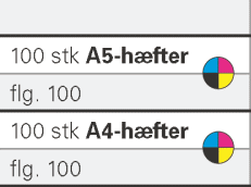 Digitaltrykte h�fter/magasiner m/ 4-farvetryk