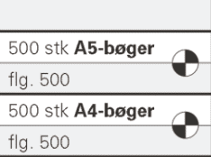 Offsettrykte bøger/magasiner med sort-hvid tryk