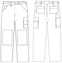 To-farvet buks i flot design.