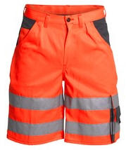 2-farvede EN 471 shorts Model: 6600-420-10252-farvede shorts med 2 sidelommer, den ene med billetlomme. 2 baglommer med forst�rkning i bunden samt velcro p� h�jre. Rummelig l�rlomme med mobiltelefonlomme og blyantlommer. Hammerstrop. Forst�rket tommestoklomme med l�g for ekstra plads. Refleks 3M - Fluorescerende: 60% polyester / 40% bomuld 290 g/m�. Kontrastmetervare Stancord+: 65% polyester / 35% bomuld 300 g/m�. Findes i str: 72 - 120 DKK pris fra 348,75 