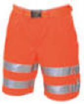 EN 471 shorts Model: 6610-420-10Ensfarvet shorts med 2 sidelommer, den ene med billetlomme. 2 baglommer med forst�rkning i bunden samt velcro p� h�jre. Rummelig l�rlomme med mobiltelefonlomme og blyantlommer. Hammerstrop. Forst�rket tommestoklomme med l�g for ekstra plads. Refleks 3M - 60% polyester / 40% bomuld 290 g/m�. Findes i str: 72 - 120 DKK pris fra 323,75 