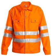 Antiflame jakke Model: 1114-410-10Antiflame jakke med viddelæg i ryg. Ærmer med justerbare manchetter. Skjult lynlås. 2 store brystlommer med klap. 2 stiklommer. Flammehæmmende 3M-8935 reflekser. 100% bomuld Antiflame - Pyrovatex® Findes i str: S - 5XL DKK pris fra 573,75