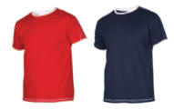 DENVER t-shirt Dess.: 01221150328 T-shirt med kontrastsøm i forskellige farve