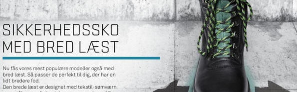 Blåkläder sikkerhedssko med bred læst