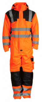 Elka Visible Xtreme coverall. Vinter heldragt med termofoer, EN ISO20471 certificeret.