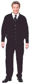 H1300/ 50/50 % p/b Herrecardigan S - 5XL 50/50% uld/acryl NAVY=195
