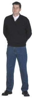 H5600/ 50/50 % p/b Herre-polo-pullover S - 4XL 50/50% uld/acryl NAVY=195