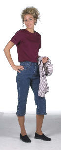 FD0100/ 40/60 % p/b Dame T-shirt med rund hals XS - 3XL 40/60% polyester/bomuld, 220 g/m2 LYSEBL� BORDEAUX =069