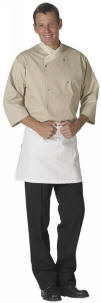 21354 Kokkejakke med 3/4 �rmer og �rmelomme 40/60% polyester/bomuld, 200 g/m2