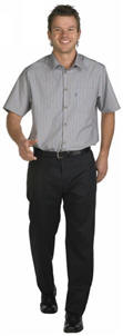 21314 Herreskjorte med korte �rmer og brystlomme 50/50% polyester/bomuld, 140 g/m2 GR�/NAVY  LIGHT BLUE  BEIGE  CAMEL-OCEAN=164