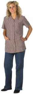 11627 Tunika med korte �rmer og udvendige lommer B�k & B�lge 50/50% polyester/bomuld, 150 g/m2 XS - XXXL BORDEAUX/SAND/NAVY