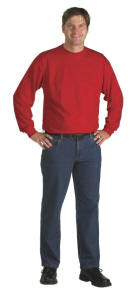H0900/ 100 % bom. T-shirt med lange �rmer S - XXL 100% bomuld, 160 g/m2 HVID R�D NAVY