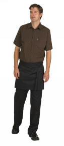 21372 Herreskjorte med brystlomme 65/35% polyester/bomuld, 180 g/m2 BRUN/SORT STRIB=164