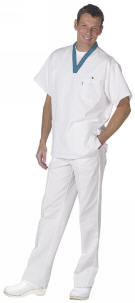 20560 Herrebukser med l�g, lynl�s og to baglommer. 65/35% polyester/bomuld, 215 g/m2