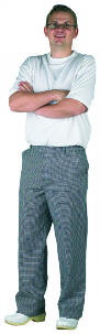 20200 Kokkebukser med trykknapper i gylp 65/35% polyester/bomuld, 240 g/m2