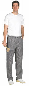 20204 Kokkebukser med lynl�s og 2 baglommer 65/35% polyester/bomuld, 240 g/m2