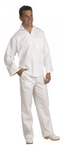 20506 Herrebukser med trykknappper i gylp 65/35% polyester/bomuld, 245 g/m2