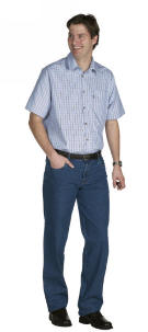 F20538 Herrebukser med fast linning 65/30/5% polyester/bomuld/spandex, 340 g/m2=031