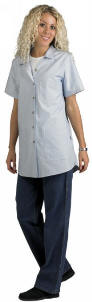 11629 Tunika med korte �rmer og udvendige lommer 50/50% polyester/bomuld, 140 g/m2 LYSEBL� XS - XXXL