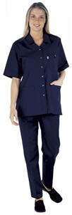 11609 Dameskjorte med korte �rmer og udvendige lommer. Struktur 50/50% polyester/bomuld, 206 g/m2 SAILOR BLUE