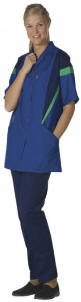 14200 Tunika med korte raglan�rmer og revers 65/35% polyester/bomuld, 215 g/m2 NEPTUNE SAILOR BLUE/JADE