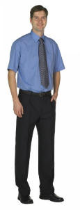 H7201 Herreskjorte med korte �rmer 40/60% polyester/bomuld, 100 g/m2 LYSEBL�=164
