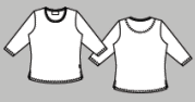 FD0500/ 40/60 % p/b Dame T-shirt stribet med V-hals XS - 3XL 40/60% polyester/bomuld, 220 g/m2 R�D/DENIM OCEAN/D. GREEN