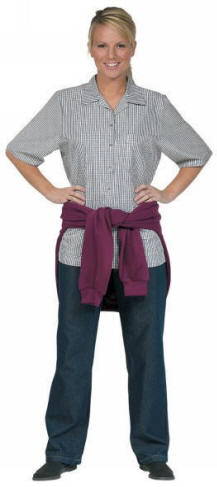 11614 Dameskjorte med udvendige lommer og slids 50/50% polyester/bomuld XS - XXXL, 140 g/m2 XS - XXXL HVID/BORDEAUX HVID/NAVY GR�/NAVY LIGHT BLUE og LILLA